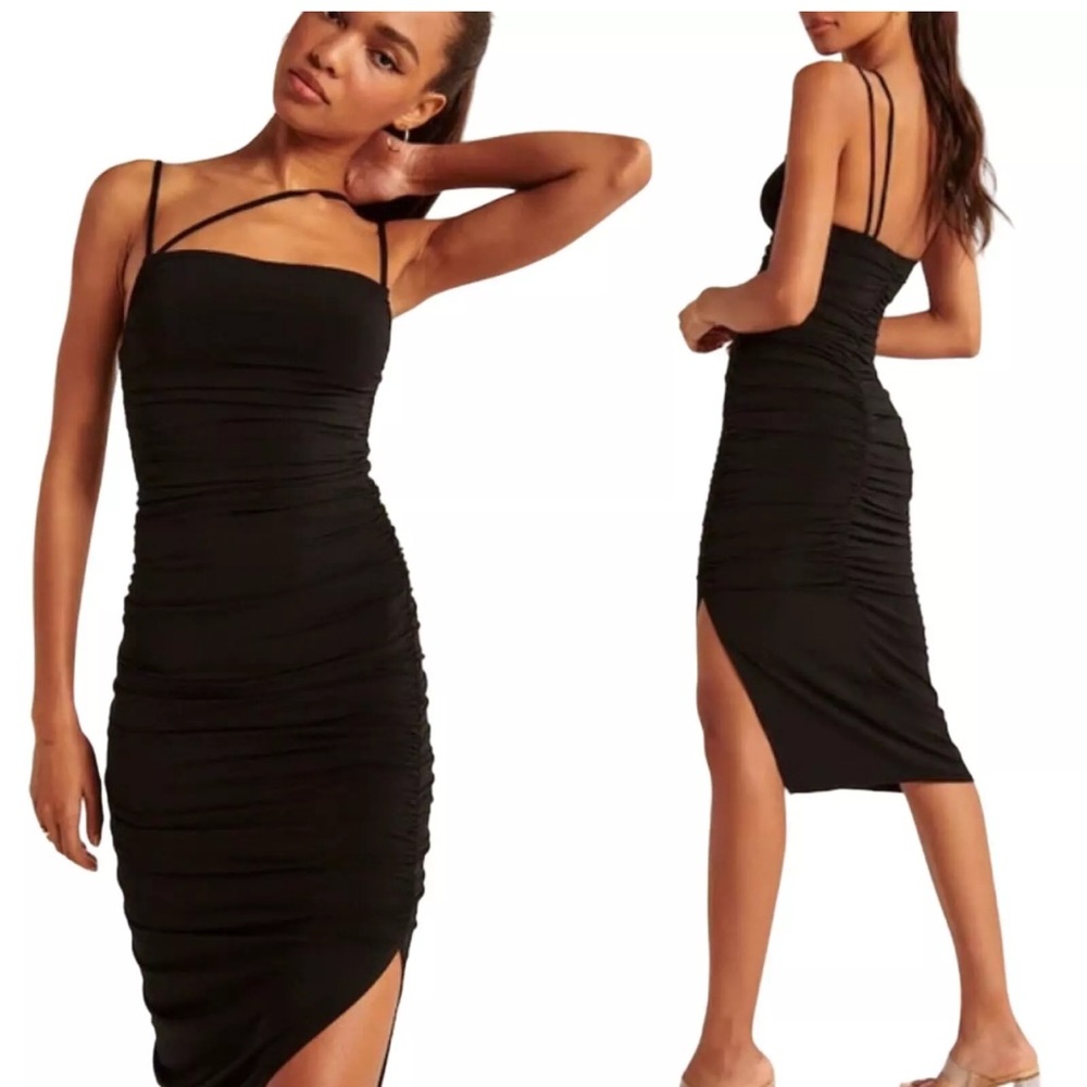 Abercrombie ruched midi dress